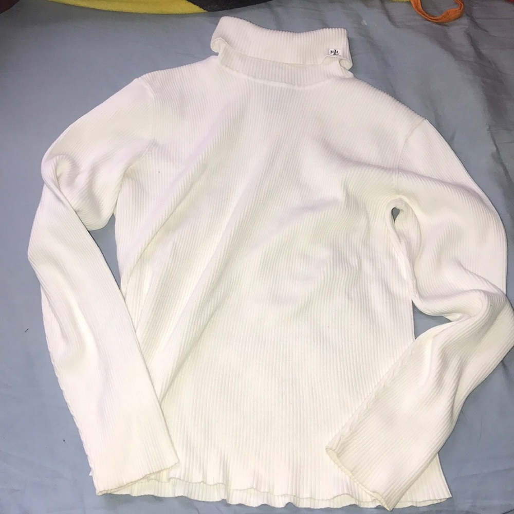 White turtle neck